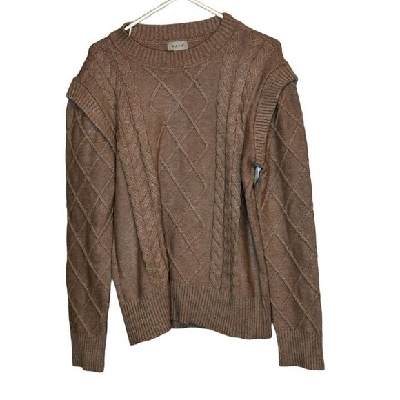 Sweaters - Raya sweater tan beige size medium polyester rayon blend